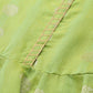 Ahalyaa Women Green Chanderi Jacquard Woven Dress | Swadesiicart