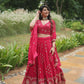 Lorenvalley Ranipink Rangoli Silk Heavy Sequins & Thread Embroidered work Lehenga Choli | Swadesiicart