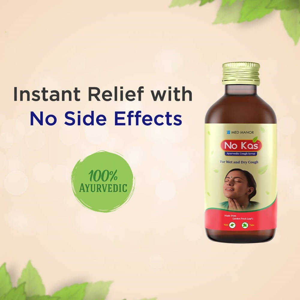 Med Manor Organics No Kas Ayurvedic Cough Syrup - Swadesiicart