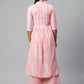 Ahalyaa Womens Pink Pure Cotton Printed Kurta Palazzo Set | Swadesiicart
