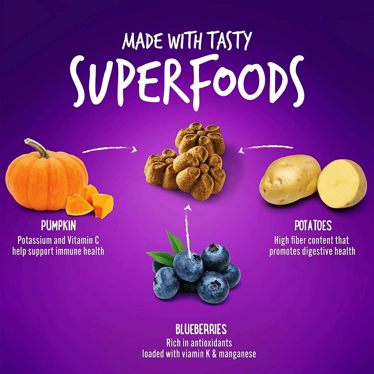 Fruitables Pumpkin And Blueberry Dog Treat - Swadesiicart