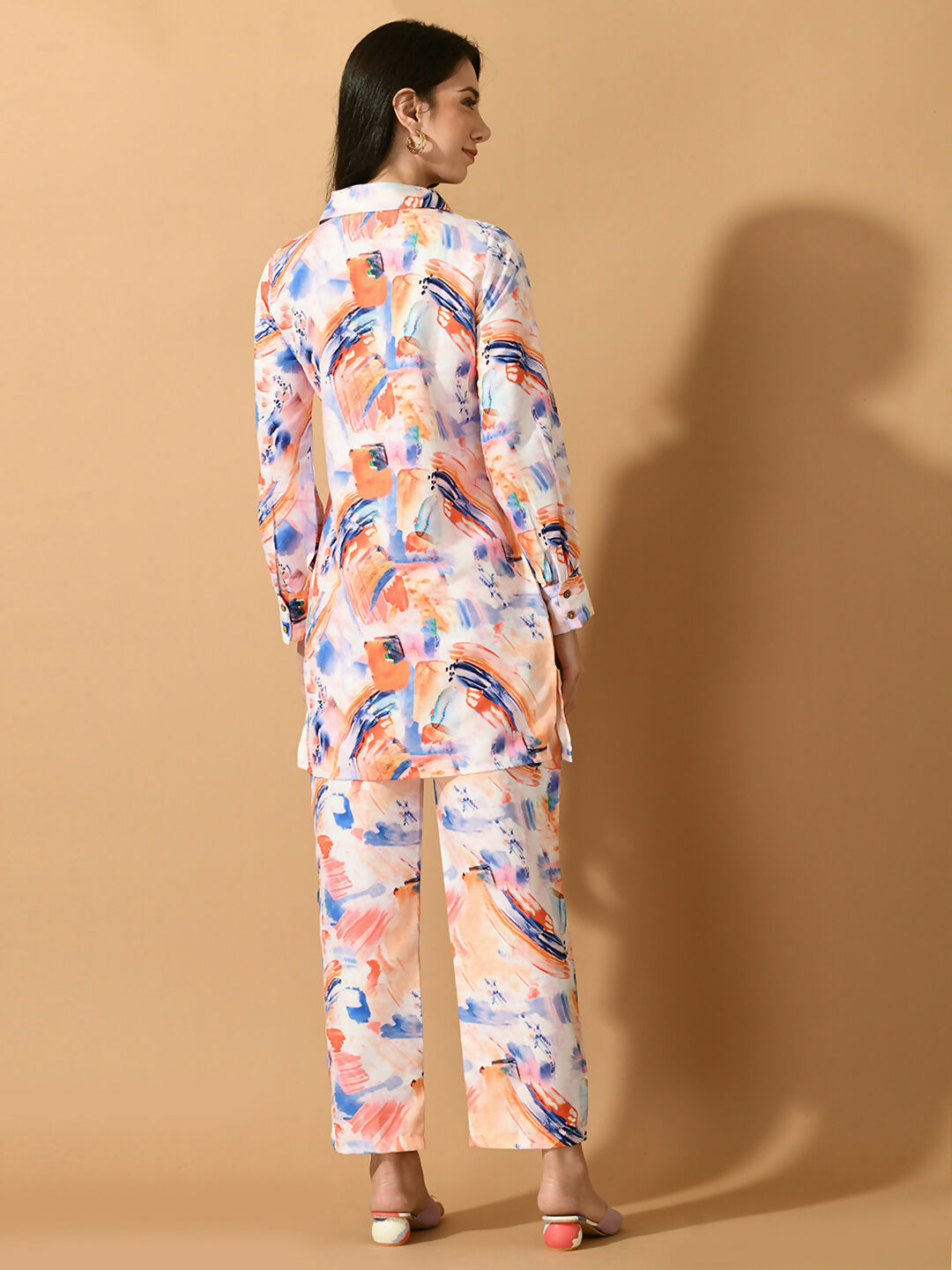 Myshka Women's Multi Printed Shirt With Trousers - Swadesiicart
