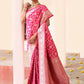 Joban Fashion Hot Pink Soft Pure Handloom Banarasi Silk Saree | Swadesiicart