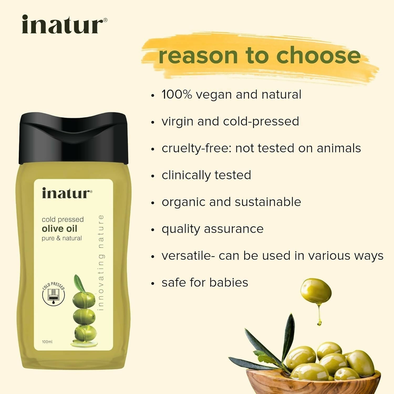 Inatur Cold Pressed Olive Oil - Swadesiicart