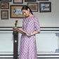 Jyoti Fashion Women's Purple Pure Muslin Heavy Digital Printed Kurta Plazo Set | Swadesiicart