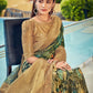 Exclusive Collection Wedding Green Golden Collection Banarasi Silk Saree With Rich Pallu - Swadesiicart