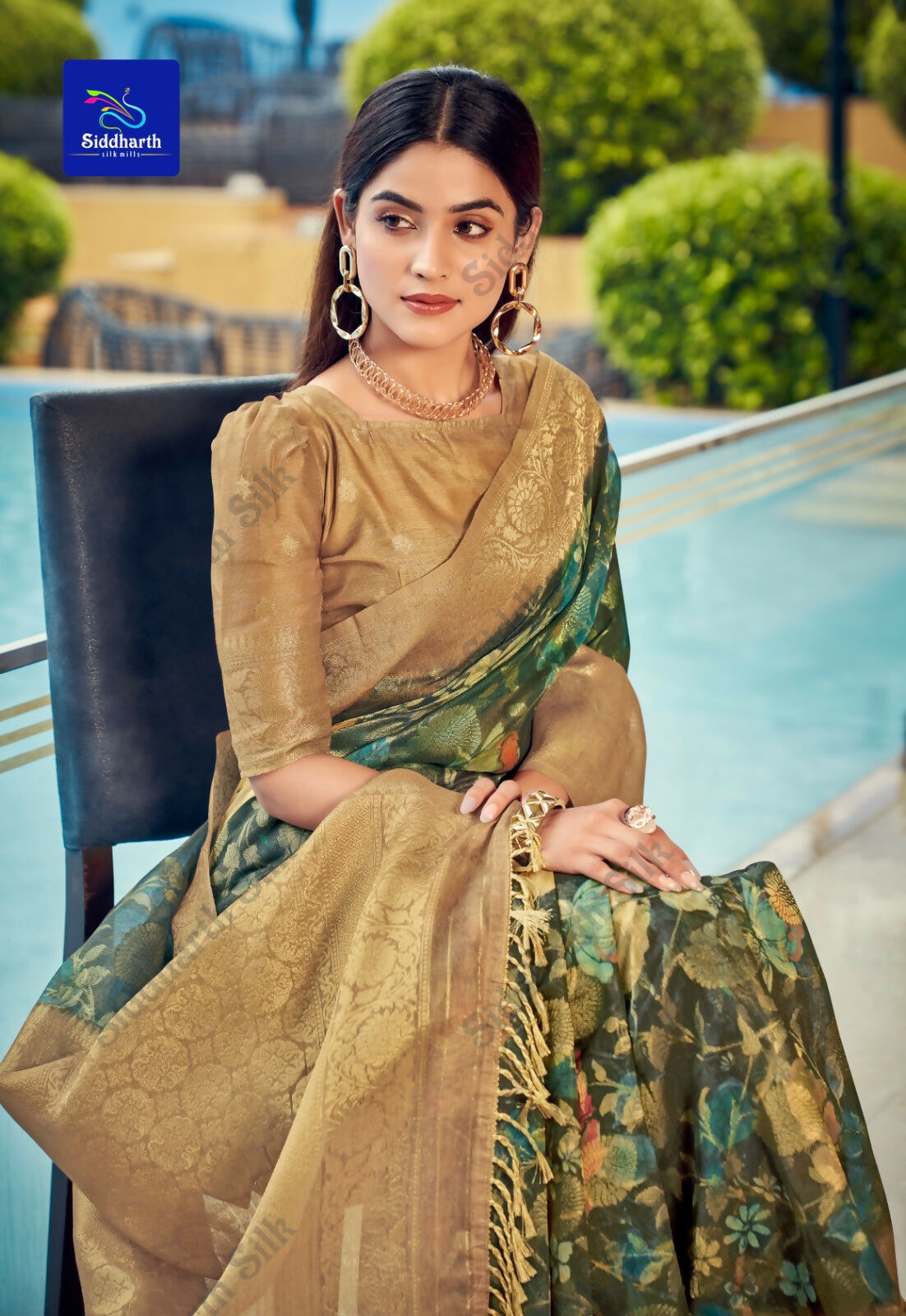 Exclusive Collection Wedding Green Golden Collection Banarasi Silk Saree With Rich Pallu - Swadesiicart