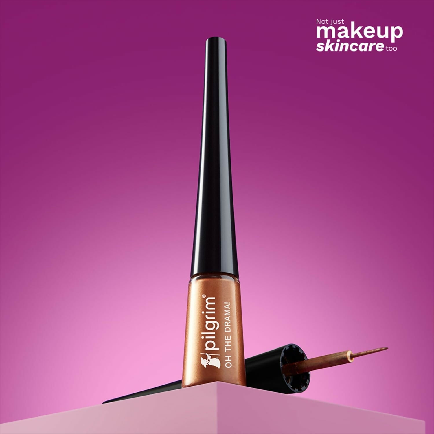 Pilgrim Metallic Eyeliner Boldly Bronze, Long Lasting & Smudge Proof Enriched With Argan Oil - Swadesiicart
