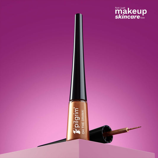 Pilgrim Metallic Eyeliner Boldly Bronze, Long Lasting & Smudge Proof Enriched With Argan Oil - Swadesiicart