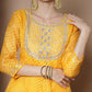Myshka Women's Yellow Anarkali Kurta - Swadesiicart