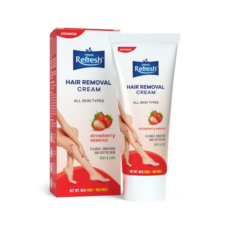 Torque's Refresh Hair Removal Cream With Strawberry - Swadesiicart