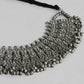 Mominos Fashion Johar Kamal Oxidised Silver-Plated Brass Finish Temple Jewellery with Earrings For Women - Swadesiicart