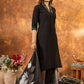 Black Kurti Pant With Dupatta Set for Women by Infinity Export