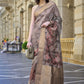 Lovely Brown & Grey Polly Brasso Designer Saree - Emponline | Swadesiicart
