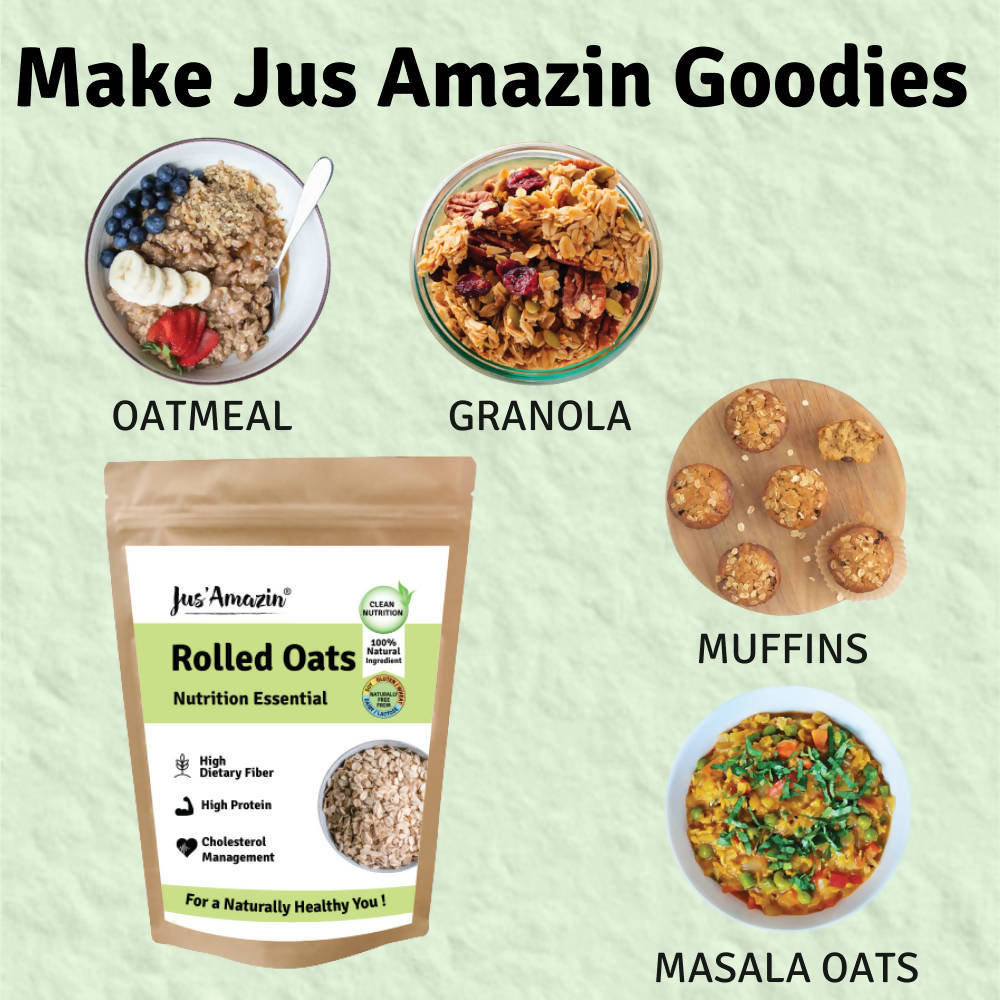 Jus Amazin Rolled Oats - Swadesiicart