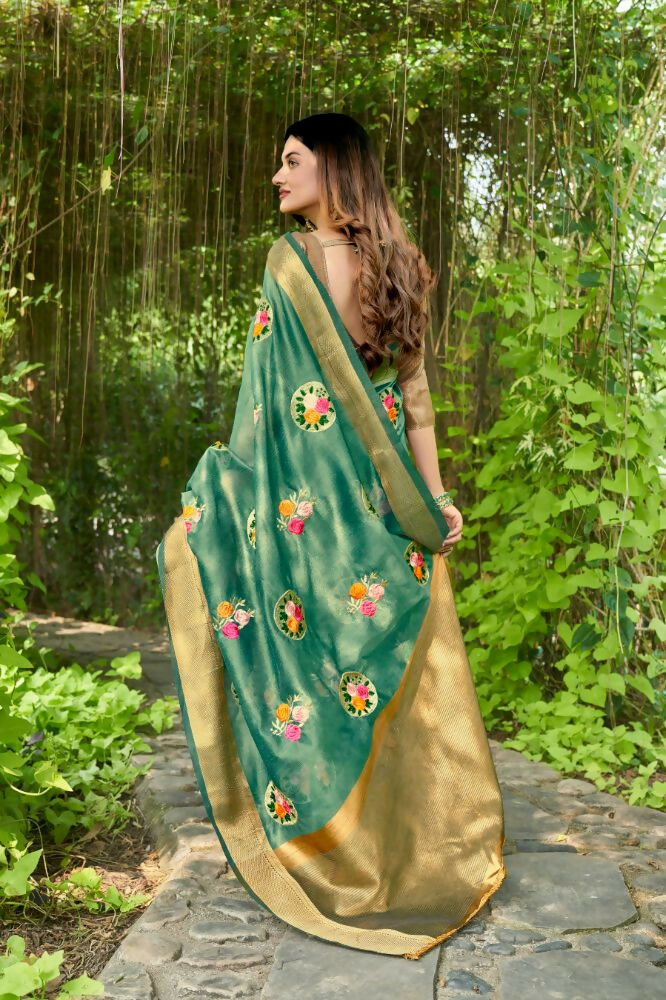 Vamsee Nikita Rama Cotton Saree - Swadesiicart