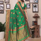 Joban Fashion Banarasi Green Woven Soft Silk Saree | Swadesiicart