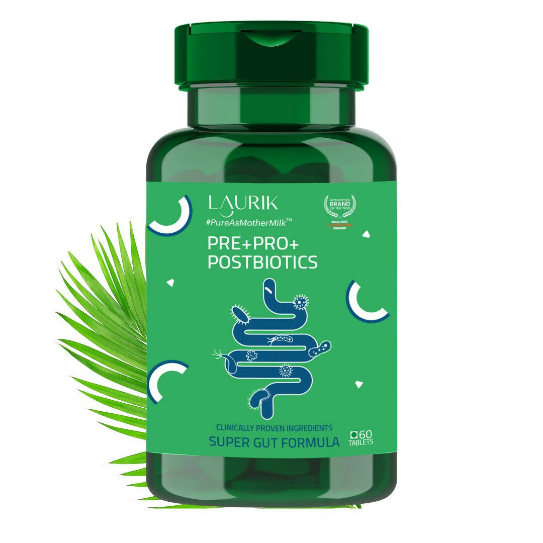 Laurik Pre+Post+Probiotics Dietary Supplement Tablets | Swadesiicart