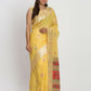 Shree Shyam Fashion Linen Cotton Yellow Saree