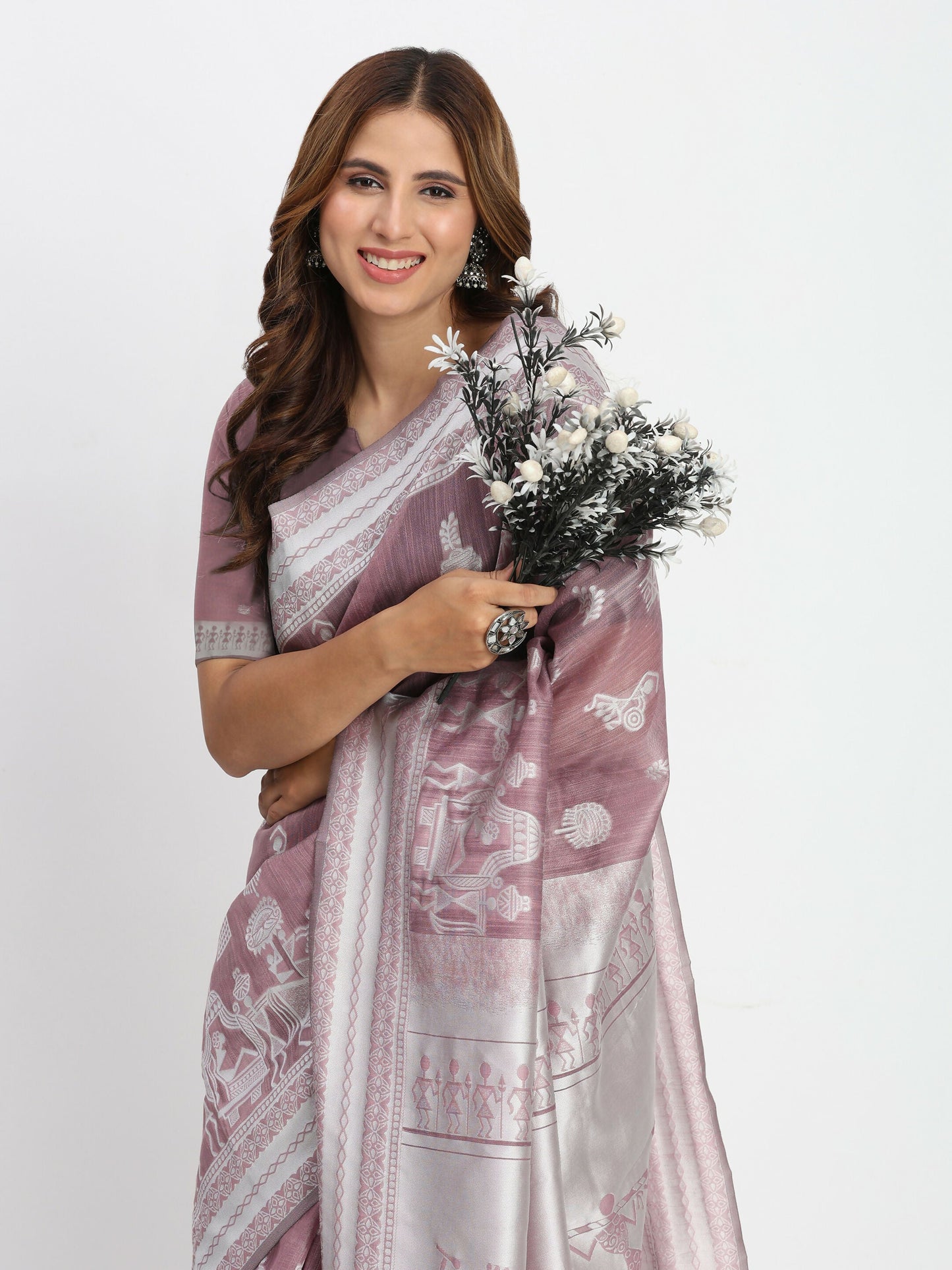 Shree Shyam Fashion Linen Cotton Sea Green Saree