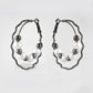 VOJ Women Rhodium-Plated Pearl Stainless Steel Hoop Earrings - Swadesiicart