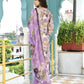 Vaasva Women's Purple Tissue Gota Embroidered Suit Set With Solid Pant And Embroidered Dupatta | Swadesiicart
