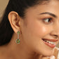 Nuyug Green Luxe Cascades Anti Tarnish Earrings | Swadesiicart