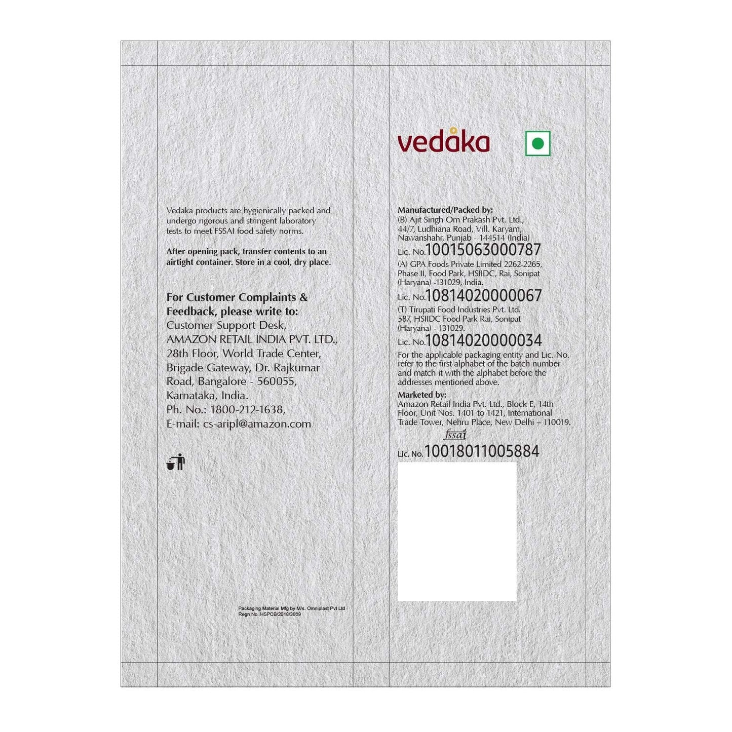 Vedaka Roasted Chana - Swadesiicart