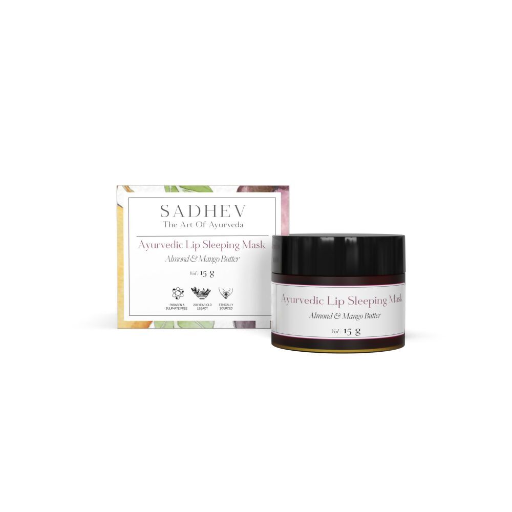 Sadhev Ayurvedic Lip Sleeping Mask With Almond & Mango Butter - Swadesiicart
