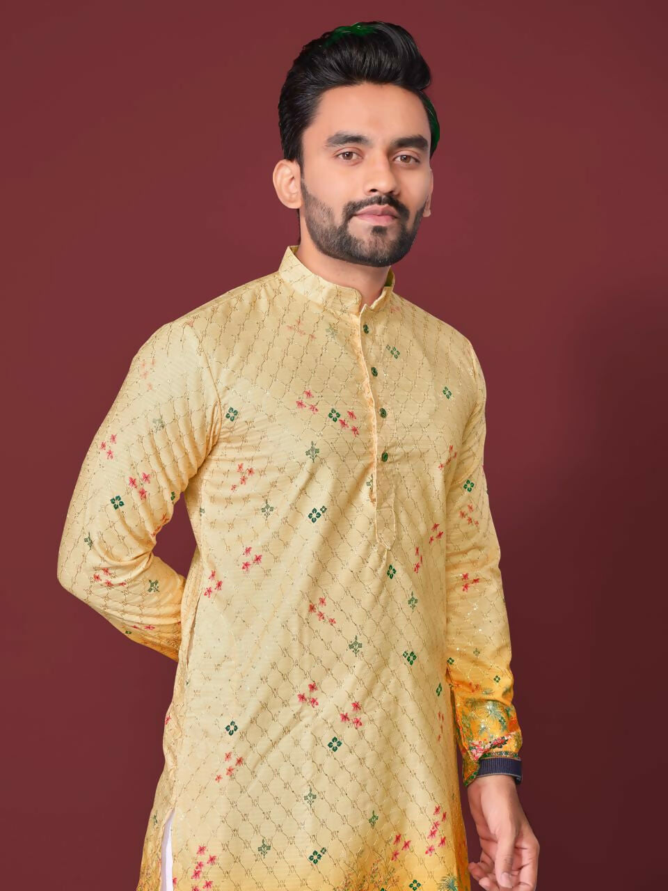Anaita Yellow Multi Color Kurta