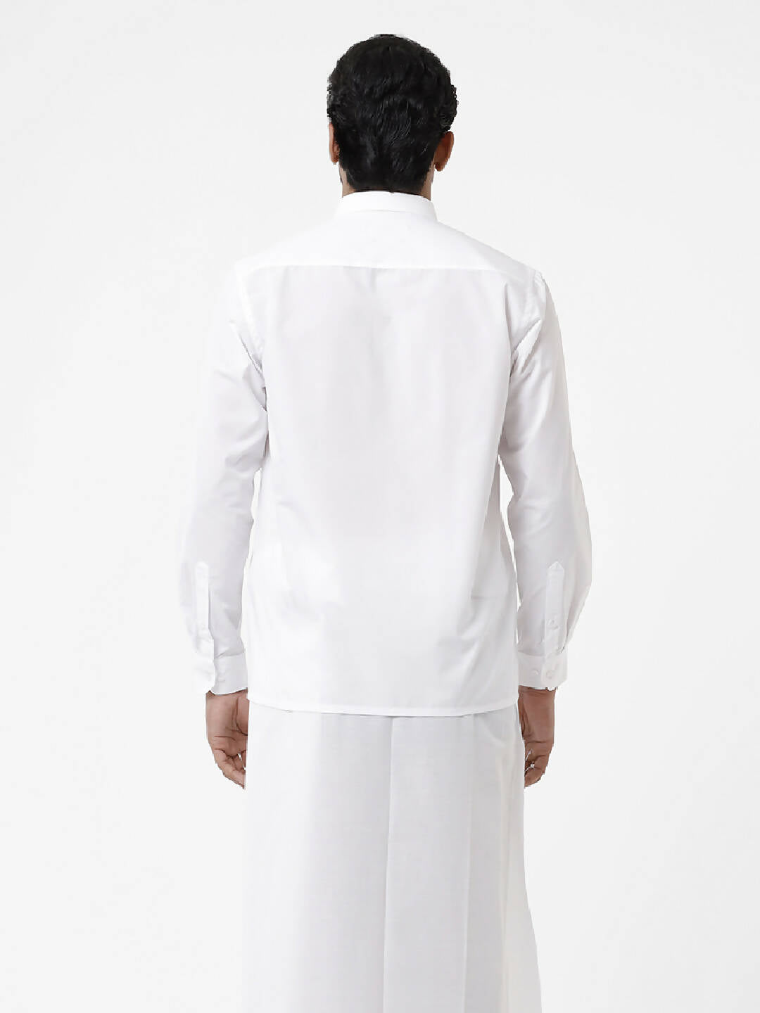 Ramraj Cotton Mens Full Sleeve White Shirt Plus Size - Samrat Cotton | Swadesiicart
