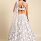 House of Panchhi Mauve Chinon Sequins and Zarkan embroidery Lehenga choli & Dupatta | Swadesiicart