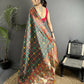 Joban Fashion Dark Green Banarasi Soft Silk Woven Saree | Swadesiicart
