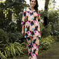 Casual Fashionable Multi Muslin Cotton co-ord set - Manya - Swadesiicart
