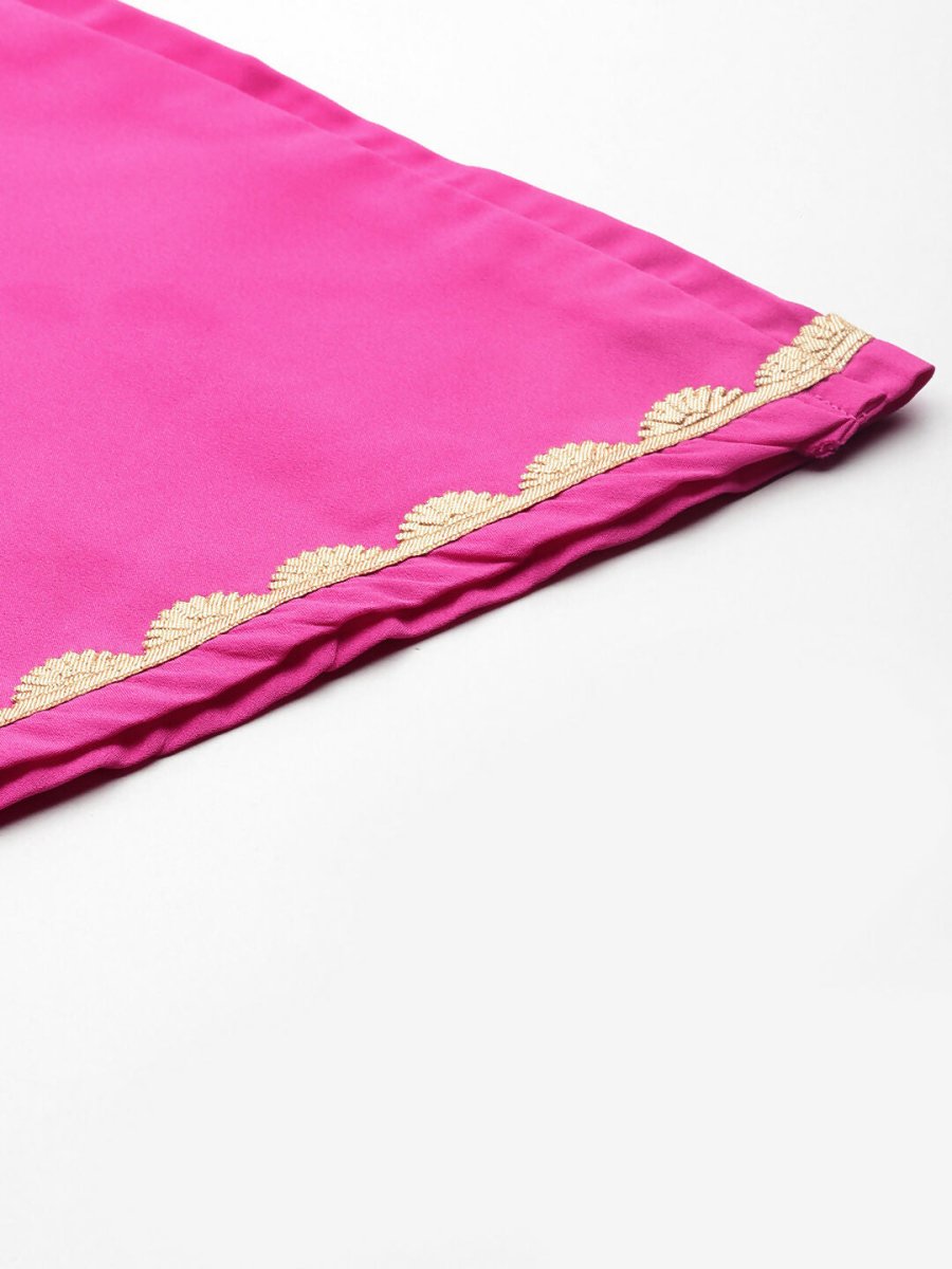 Ahalyaa Women's Traditional wear Kurta Set - Pink | Swadesiicart