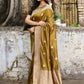Joban Fashion Olive Green Pure Katan Pure Handloom Banarasi Silk Saree | Swadesiicart