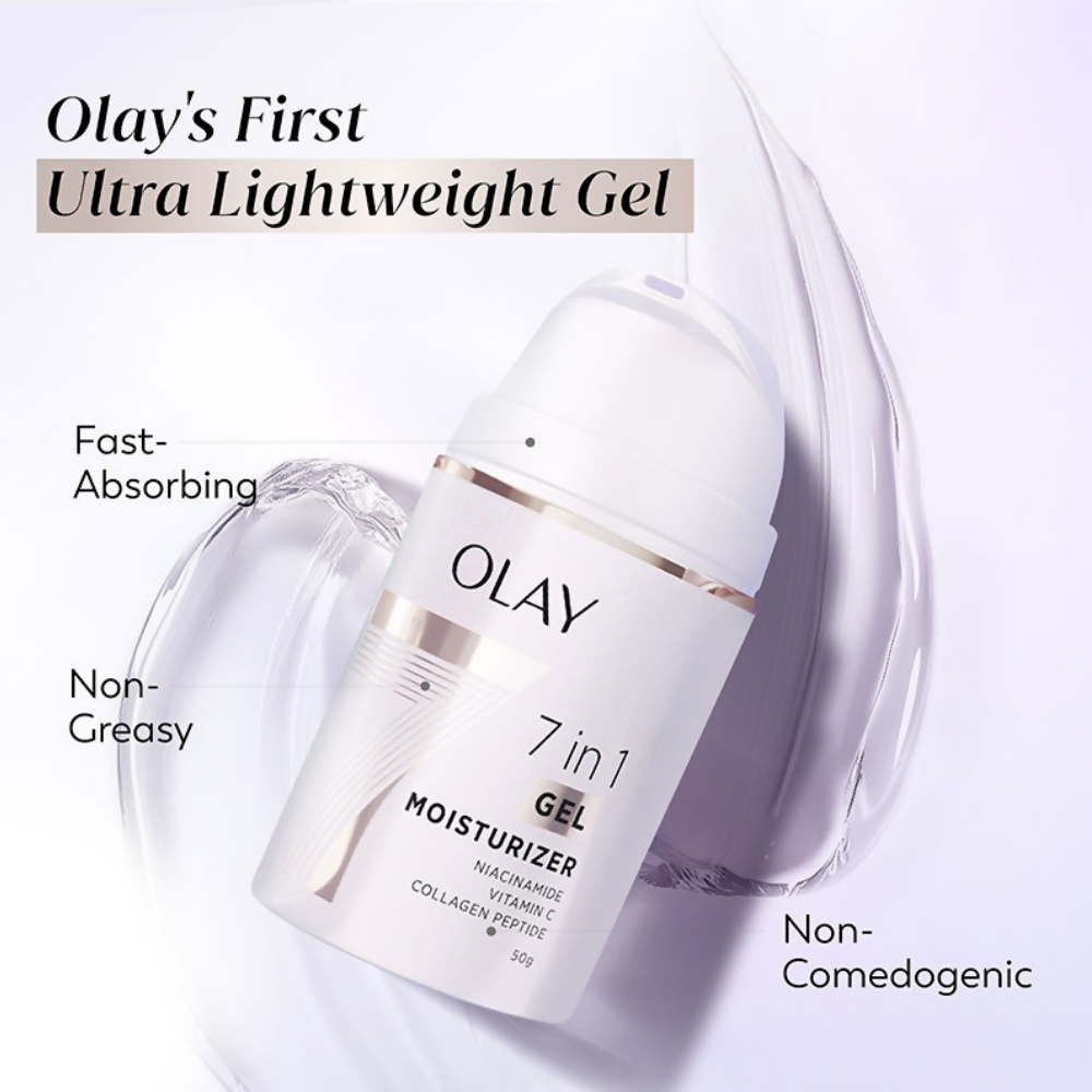 Olay 7in1 Gel Moisturizer with Niacinamide, Vitamin C, Collagen Peptide - Swadesiicart