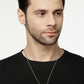 NVR Men's Set of 2 Black & Silver Flash Pendent With Chain - Swadesiicart