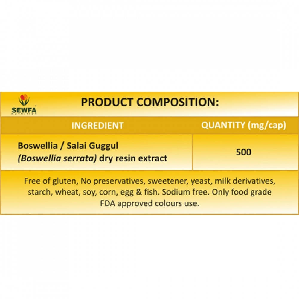 Sewfa Naturals Boswellia Extract Capsules - Swadesiicart
