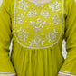 The52 Liril Women's Beautiful Embroidered work Chinon Fabric with Flared Kurta, Pant and Dupatta Set - Swadesiicart