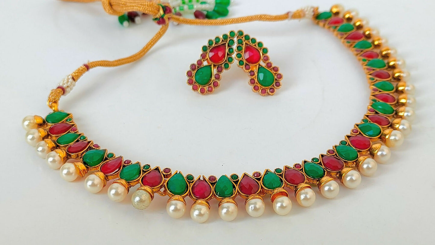 Multicolor Agate Necklace Set - Swadesiicart