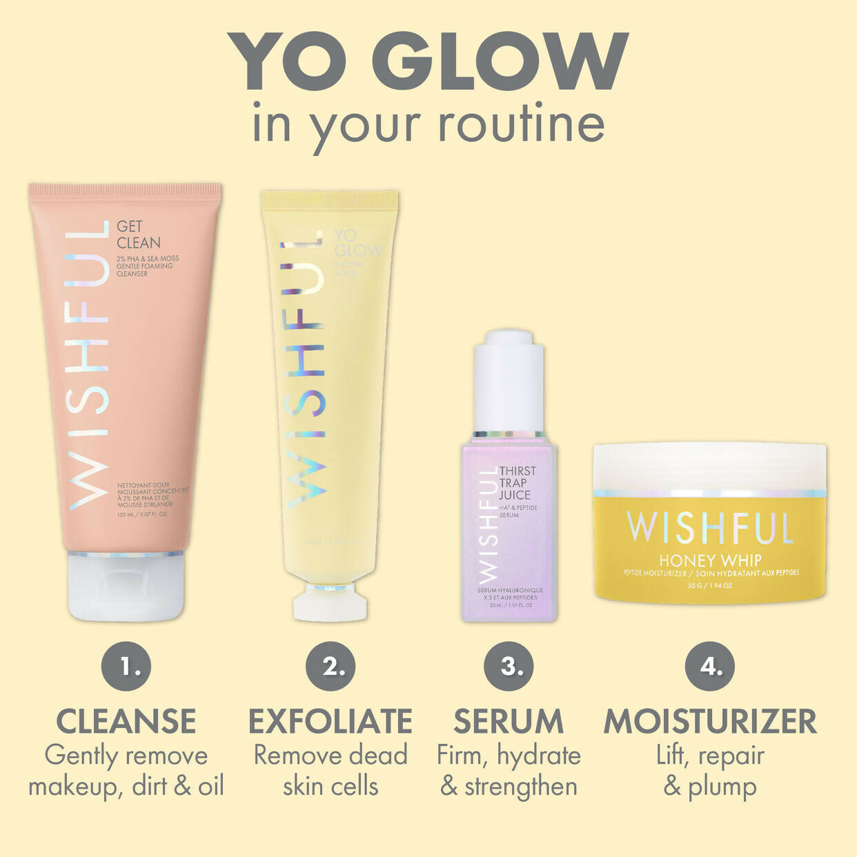 Wishful By Huda Beauty Yo Glow Enzyme Scrub - Korean Skincare | Swadesiicart