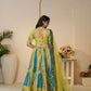 Kesar Fab Yellow Banarasi Silk Embroidered Lehenga | Swadesiicart