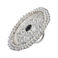 Joban Fashion Women Round Shape Silver Tone Ring | Swadesiicart