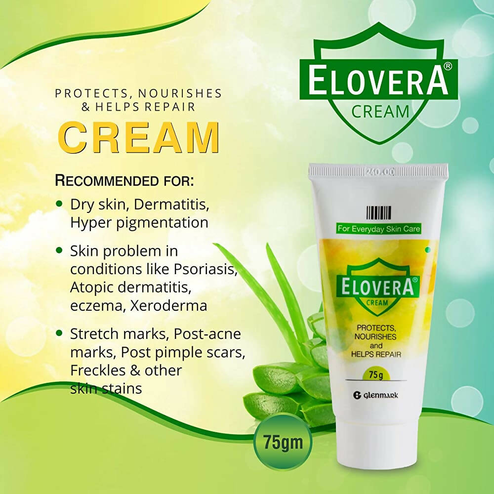 Glenmark Elovera Cream for Everyday Skin Care - Swadesiicart