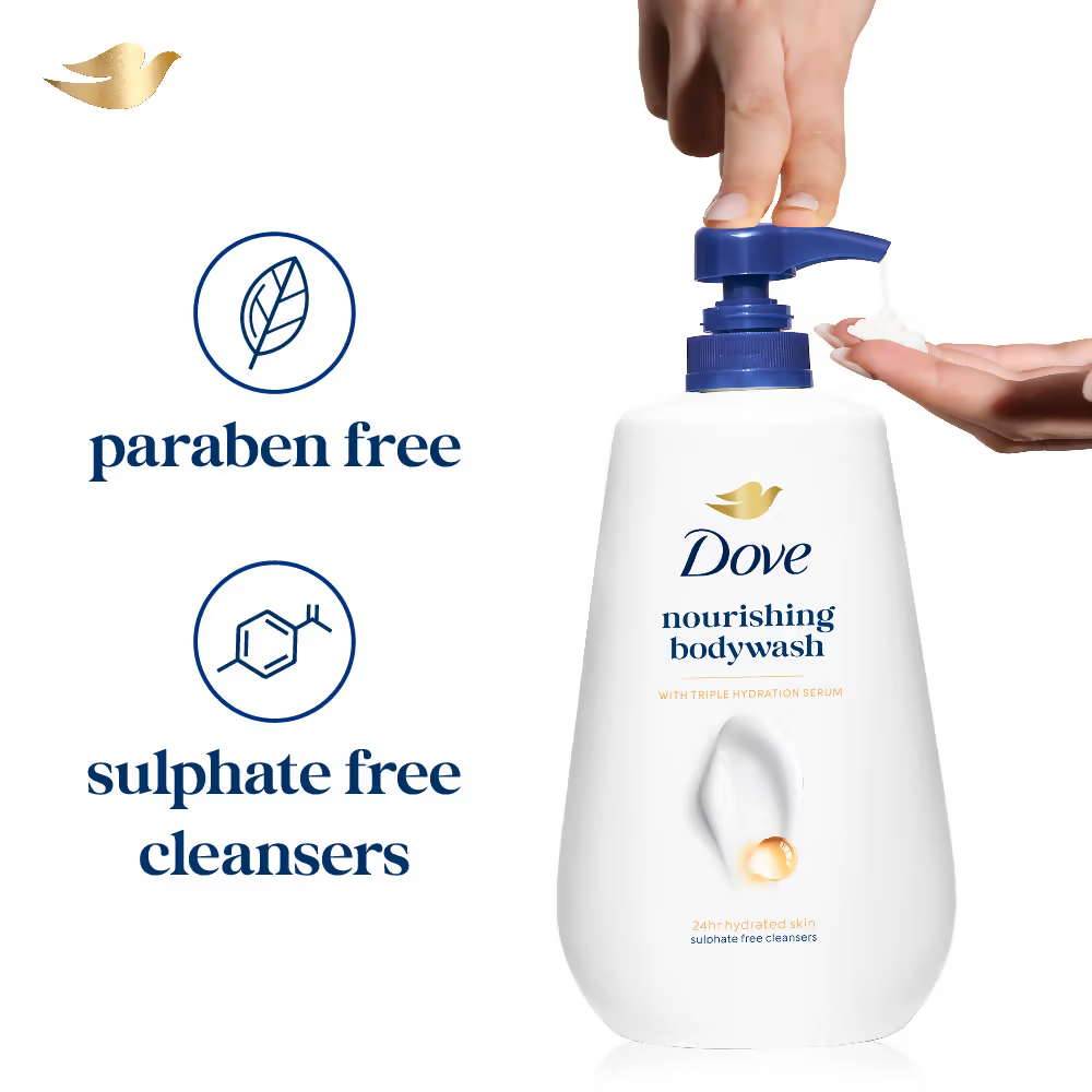 Dove 24 Hr Hydrated Skin Nourishing Body Wash For Soft Smooth Skin - Swadesiicart