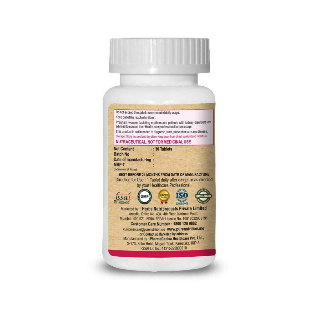 Pure Nutrition Ashwaginseng Veg Tablets - Swadesiicart