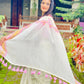 Exclusive Collection Beautiful White Pink Pure Cotton Hand Weaving Handloom Saree With Running Blouse Piece - Swadesiicart