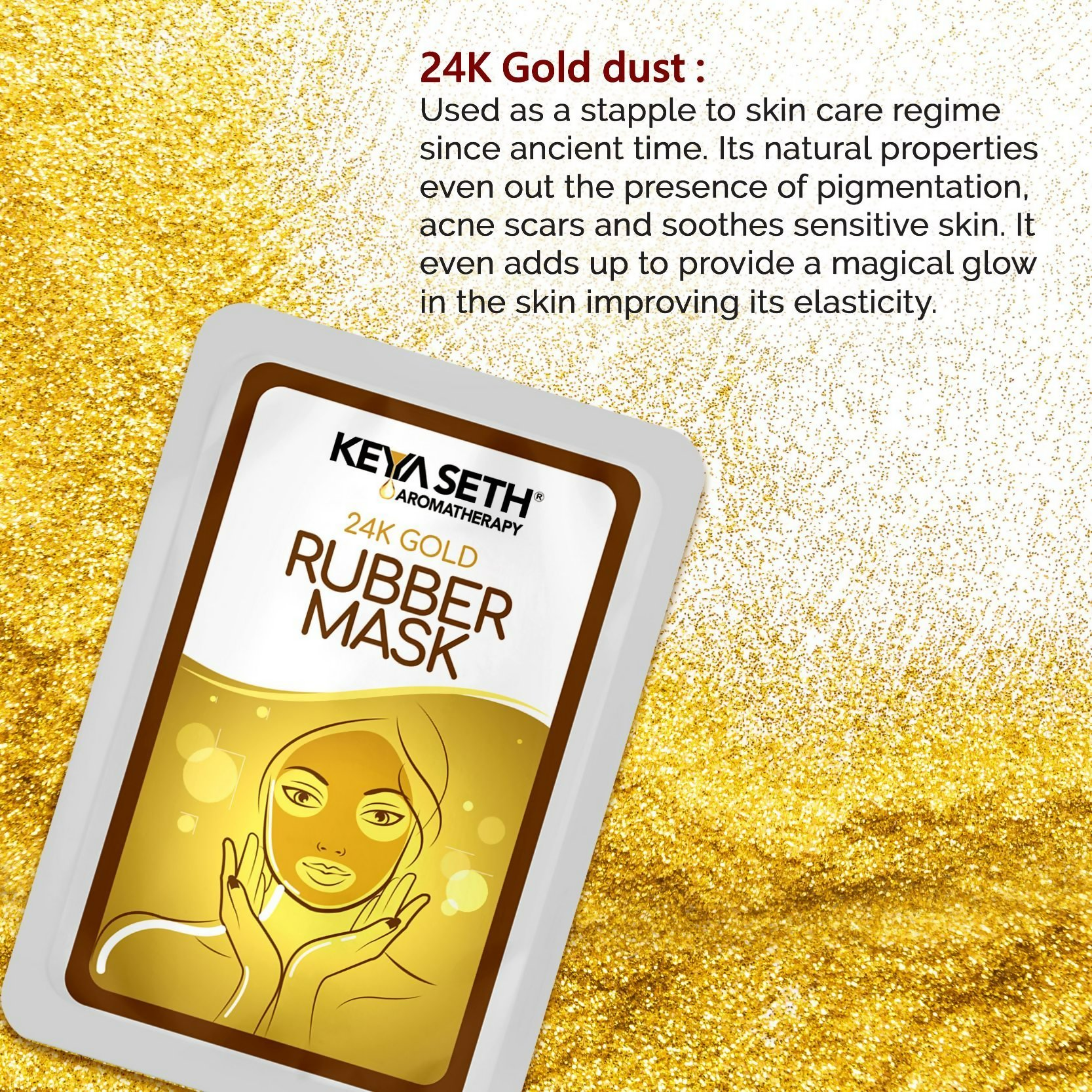 Keya Seth Aromatherapy 24k Gold Rubber Facial Mask - Swadesiicart