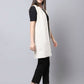 Even Apparels White Polywool Open Front Corduroy Women's Long Coat | Swadesiicart